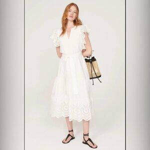 Rails Gia Belted Eyelet Midi Dress